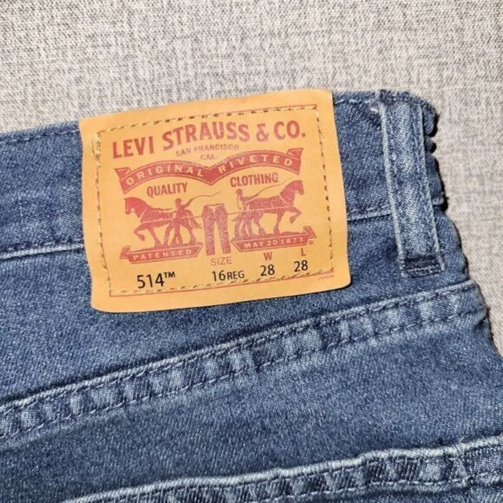 Levis 514 straight Jeans boys size 16‎ 28x28 medium wash